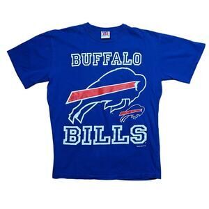 Vintage 90s Buffalo Bills Big Graphic Single Stitch T-Shirt 1996 Medium